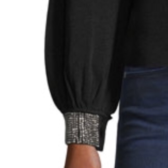 MILLY Rhinestone-Cuff Pullover - Picture 6 of 6